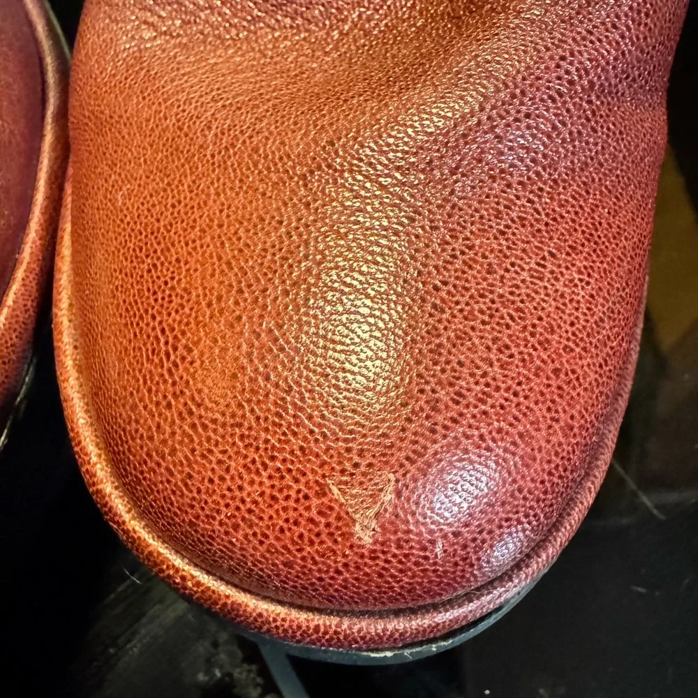 Women's Fly London Red Leather Wedge Boots - Picture 8 of 8